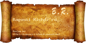 Bagossi Richárd névjegykártya